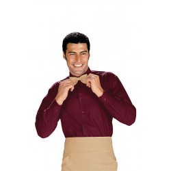 camisa isacco unisex manga larga burdeos 1