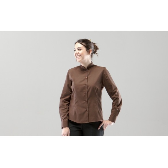 blusa cuello mao mujer m/larga 9