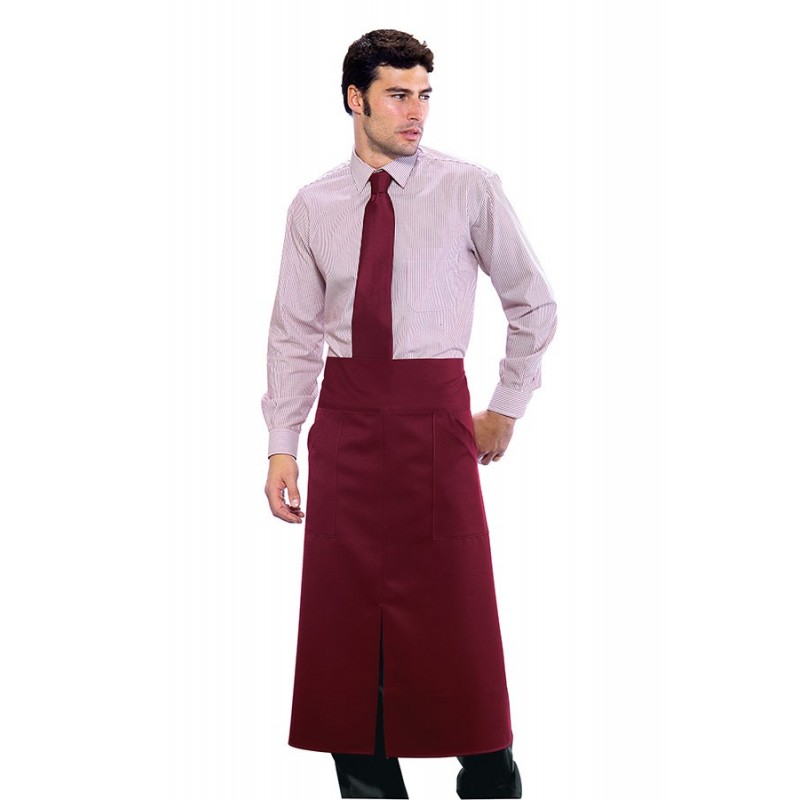 FRENCH APRON VERSAILLES BORDEAUX 92x88 cms.