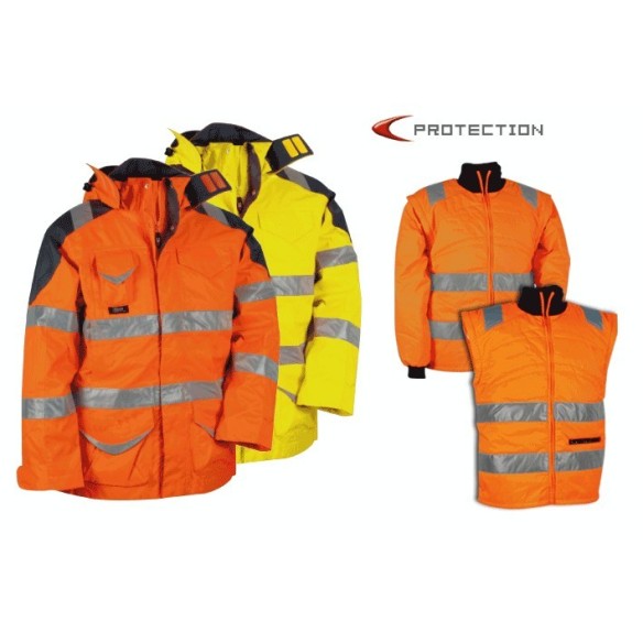 MANTEAU COFRA PROTECTION HAUTE VISIBILITÉ