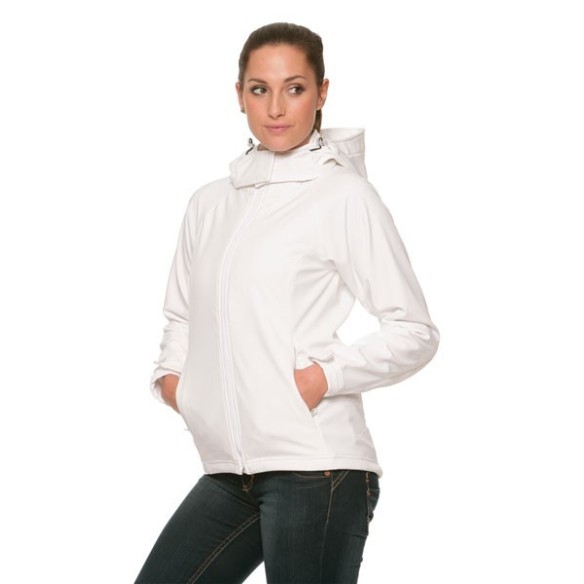 CHAQUETA SOFTSHELL B&C SEÑORA CON CAPUCHA
