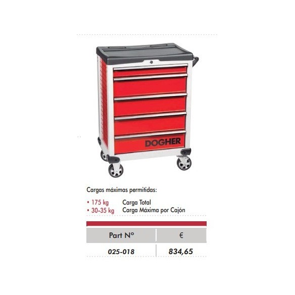 CARRO METÀL.LIC DE 5 CALAIXOS