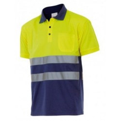 POLO HAUTE VISIBILITE BICOLORE MANCHE COURTE