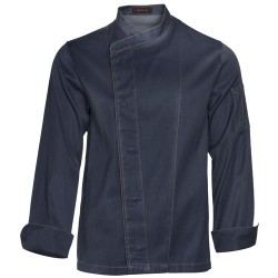 chaqueta cocinero manga larga costadillos denim 1
