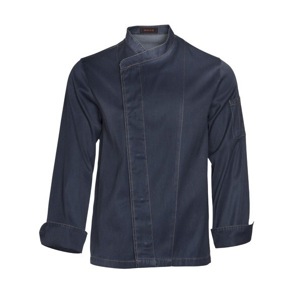 chaqueta cocinero manga larga costadillos denim 1