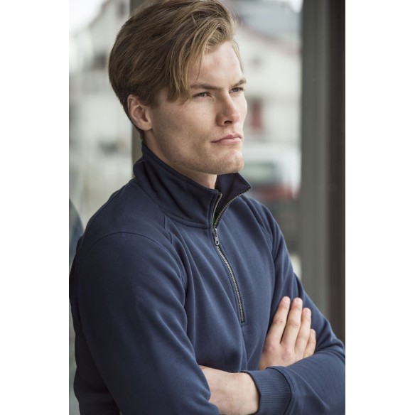 SWEAT-SHIRT UNISEX À DEMI-ZIP