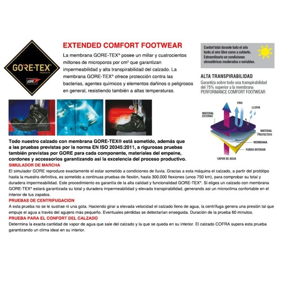 CHAUSSURE DE SÉCURITÉ GORE-TEX COFRA POLKA BLACK S3 WR SRC