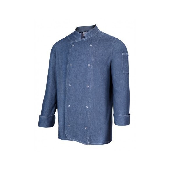 JAQUETA DE CUINA DENIM AMB AUTOMÀTICS