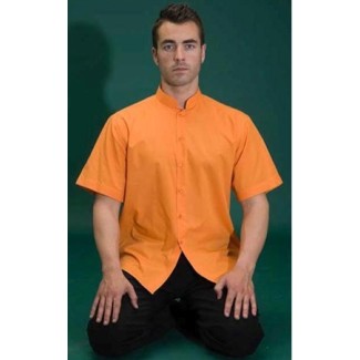  CHEMISE HOMME COL MAO MANCHES COURTES