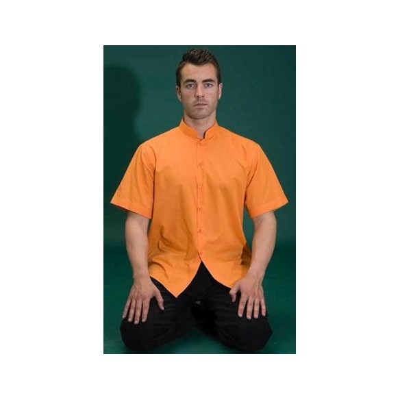  CHEMISE HOMME COL MAO MANCHES COURTES