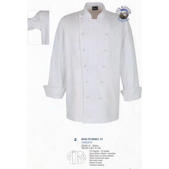 chaqueta cocinero m/larga botones forrados 1