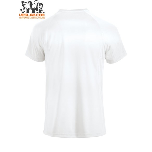 camiseta blanca de manga corta active-t clique ladies 2