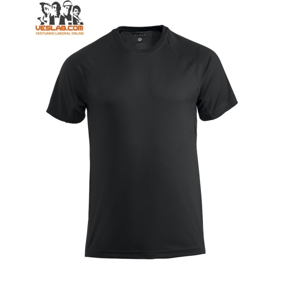 camiseta blanca de manga corta active-t clique ladies 19