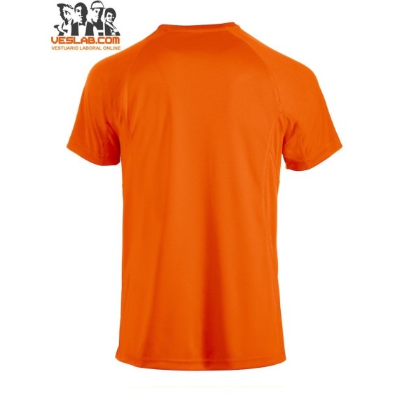 camiseta blanca de manga corta active-t clique ladies 22