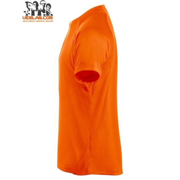 camiseta blanca de manga corta active-t clique ladies 24