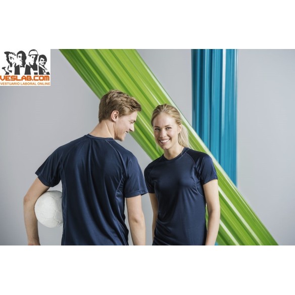 camiseta blanca de manga corta active-t clique ladies 35