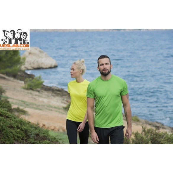 camiseta blanca de manga corta active-t clique ladies 36