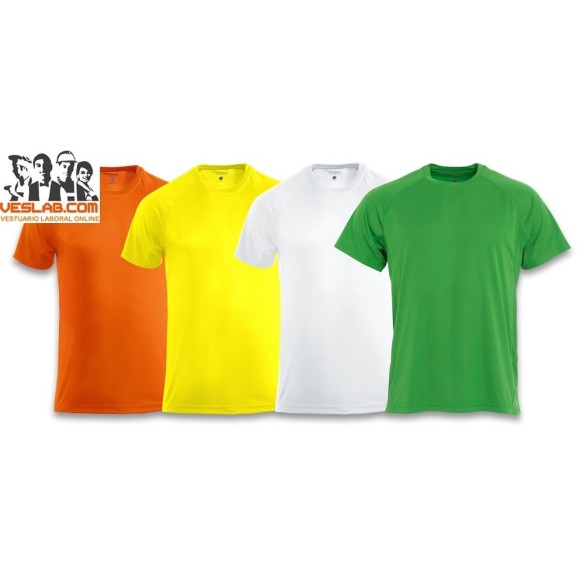 camiseta blanca de manga corta active-t clique ladies 37