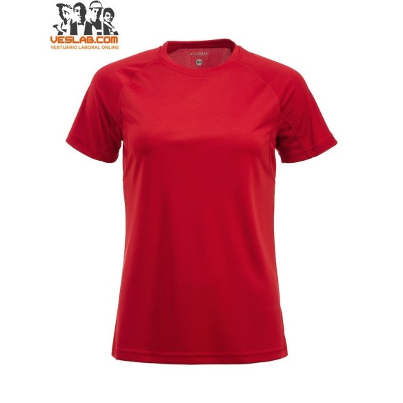 camiseta blanca de manga corta active-t clique ladies 42