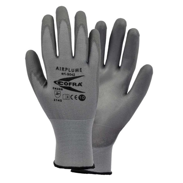 GUANTS COFRA AIRPLUME (PU) Paquet 12 uts.