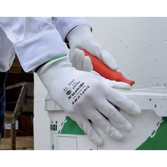 GUANTS COFRA AIRPLUME (PU) Paquet 12 uts.