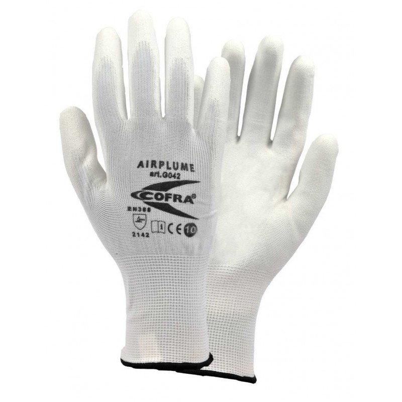 GUANTES COFRA AIRPLUME (PU) PAQUETE 12 uds.