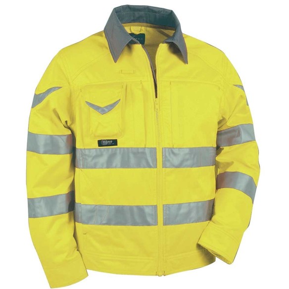 BLOUSON SOFTSHELL COFRA WARNING HAUTE VISIBILITÉ