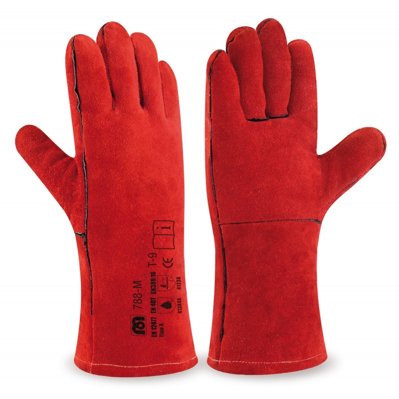 guante soldador piel serraje vacuno 30 cms (pack 12 uts.) 1