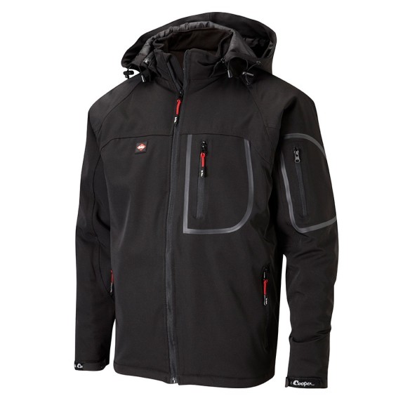 chaqueta softshell impermeable con capucha lee cooper 1