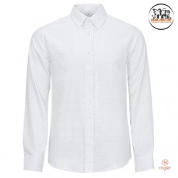 CHEMISE À POIS POUR HOMME MANCHES LONGUES