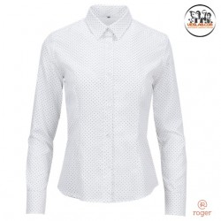 CHEMISE À POIS POUR FEMME MANCHES LONGUES