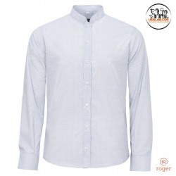 CHEMISE À COL MAO ÈTOILES MANCHES LONGUES