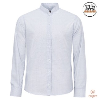 MAO COLLAR PRINT SHIRT FOR MEN