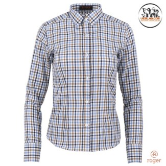 BLUSA A QUADRES MÀNIGA LLARGA