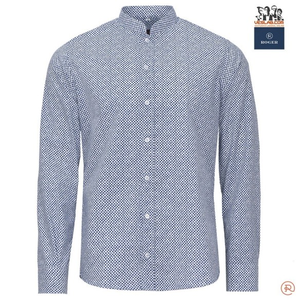 MAO COLLAR PRINT SHIRT FOR MEN