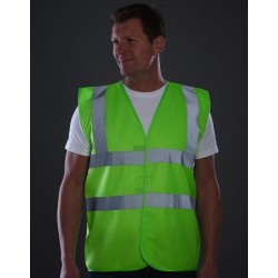 SAFETY VEST OF 2 FLUO STRIPES