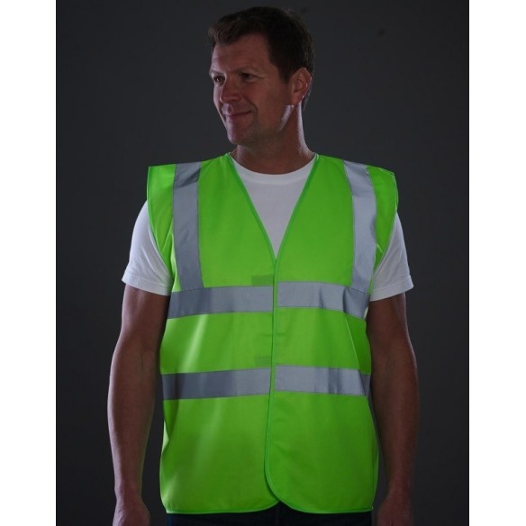 chaleco de seguridad de 2 franjas fluo 1