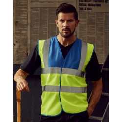 SAFETY VEST OF 2 FLUO STRIPES