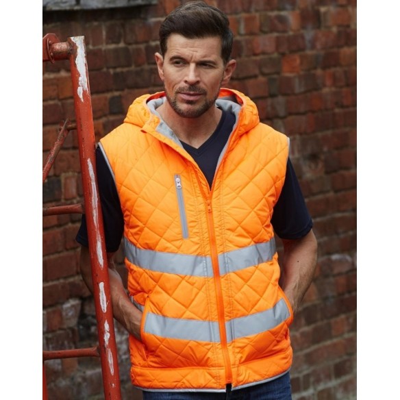 FLUO KENSINGTON VEST WITH HOOD