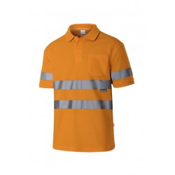 polo algodón m/corta alta visibilidad 1