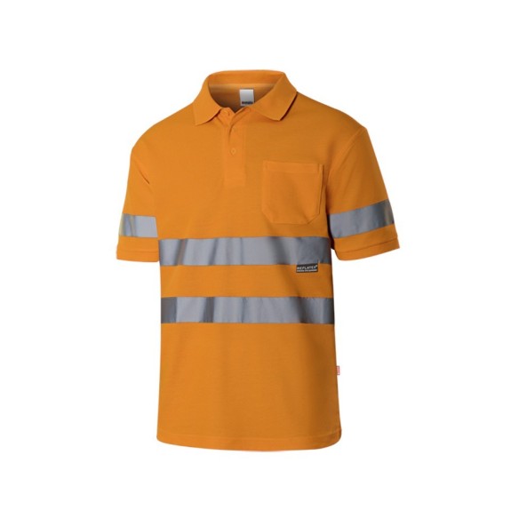 Cotton polo Short Sleeve High Visibility