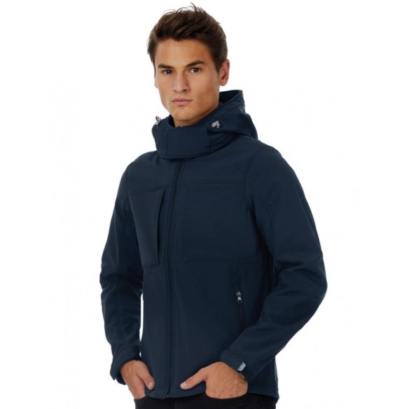 JAQUETA SOFTSHELL B&C AMB CAPUTXA