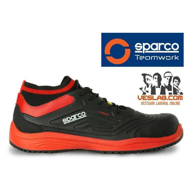 SPARCO LEGEND S3 SAFETY SHOES BLACK RED