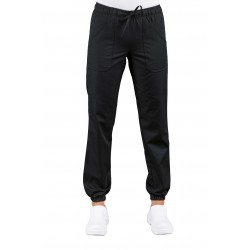 PANTALÓN NEGRO CON ELÁSTICO MUJER