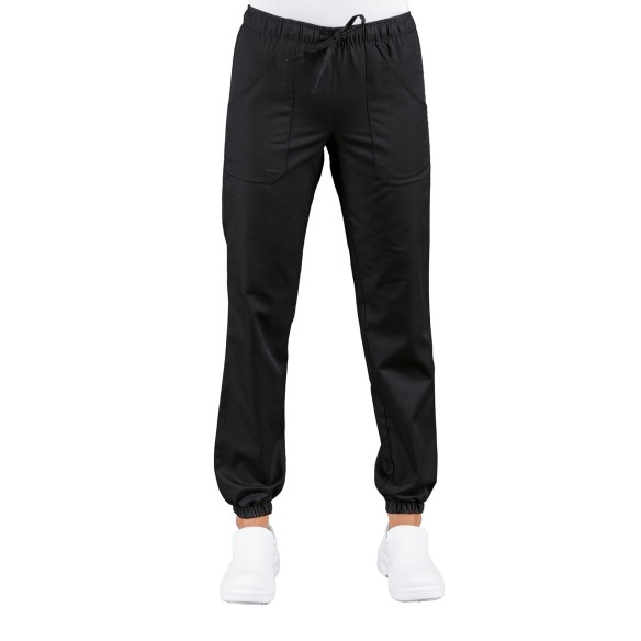 pantalón negro con elástico mujer 1