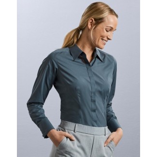 CHEMISE POPELINE MANCHE LONGUES FEMME 2