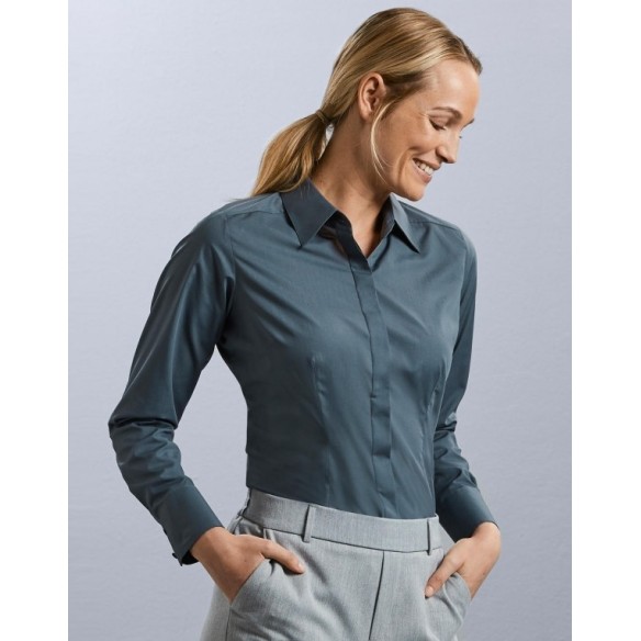 CAMISA POPELINA MÀNIGA LLARGA DONA