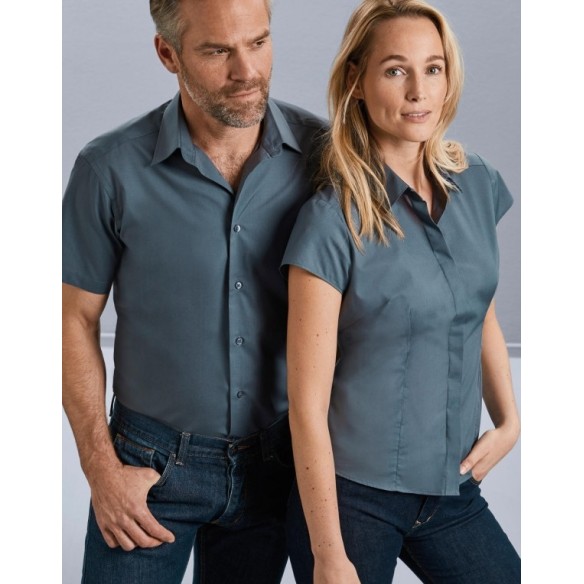 CHEMISE POPELINE MANCHE COURTE FEMME