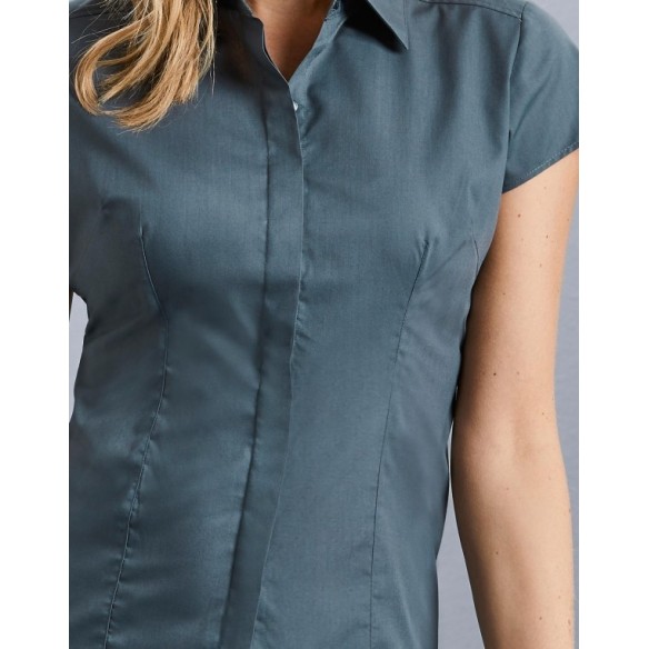 CAMISA POPELINA MÀNIGA CURTA DONA