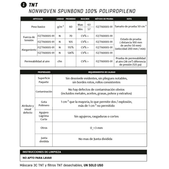 máscara de prevencion 3 capas tnt (pack 10 uds.) 5